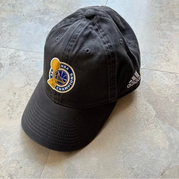New Adidas Golden State Warrior 2017 Championship Hat Strap OS Gray - Picture 2 of 5